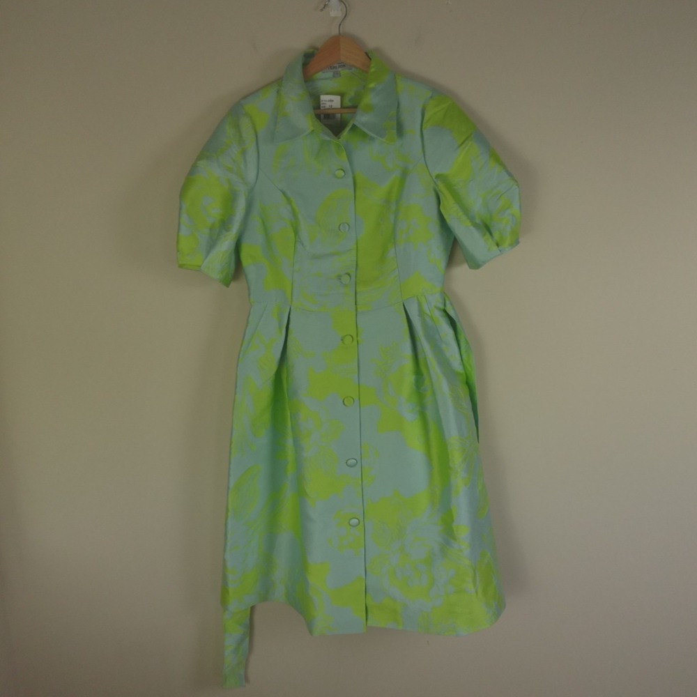 New NWT Rickie Freeman Teri Jon Dress Floral Jacquard Midi - Picture 5 of 13
